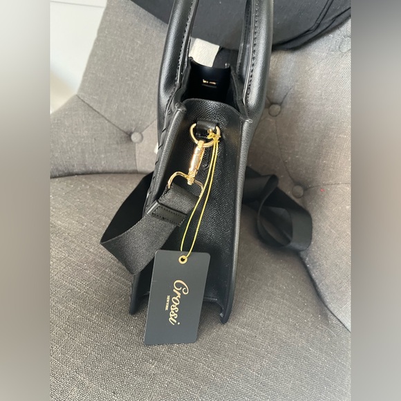 Crossi New York Black Woven Handbag - Picture 5 of 7